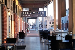 Olympia Grill, Galveston dog friendly restaurant, dogs allowed restaurants in Galveston, Texas